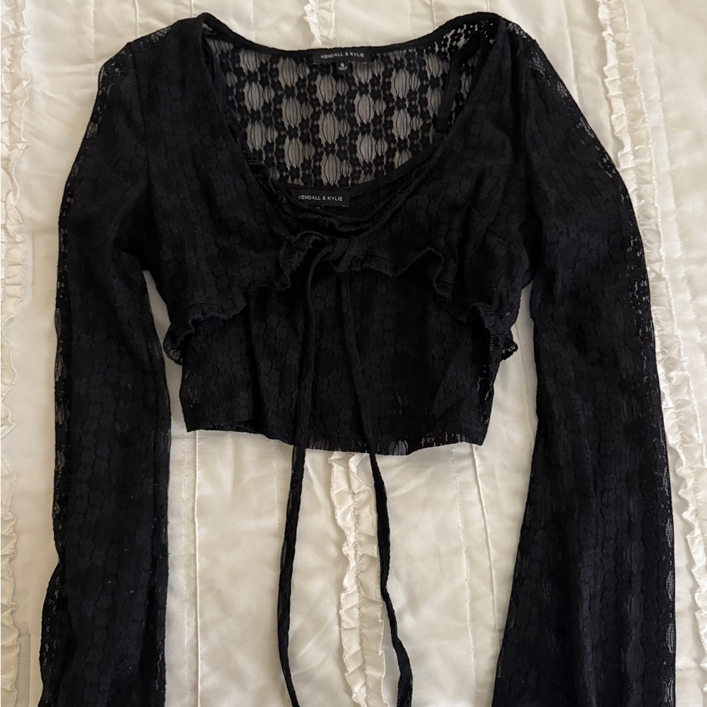 PacSun Black Lace Crop Top